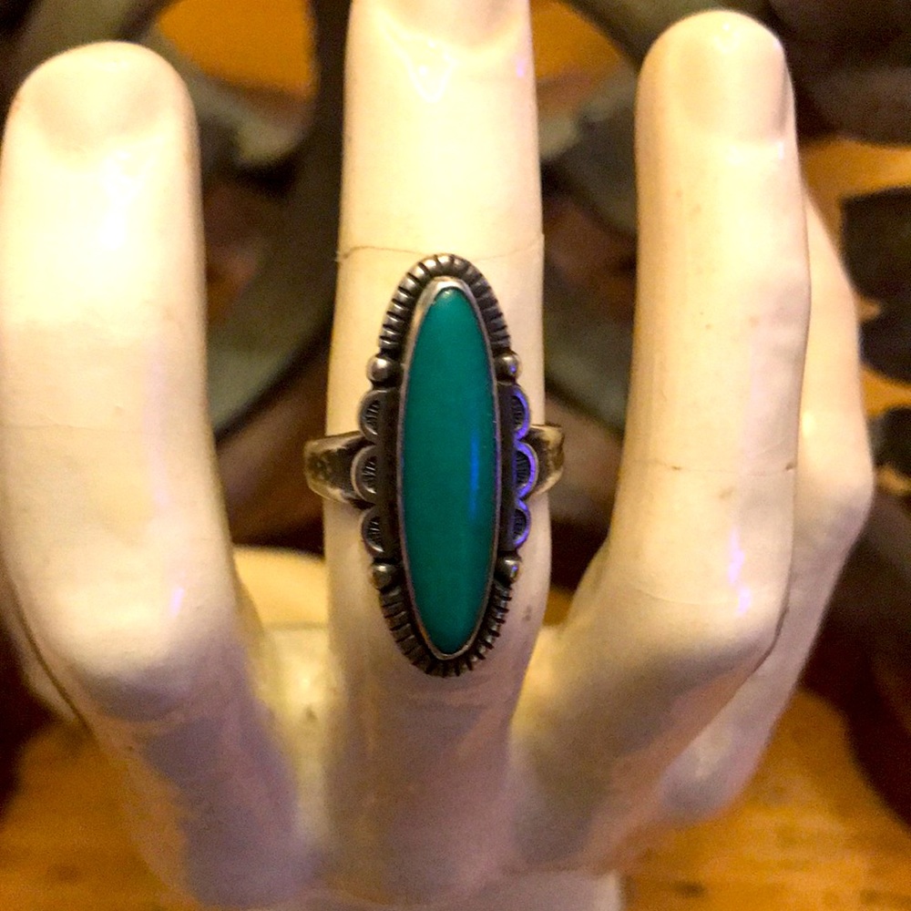 Sterling silver turquoise ring.